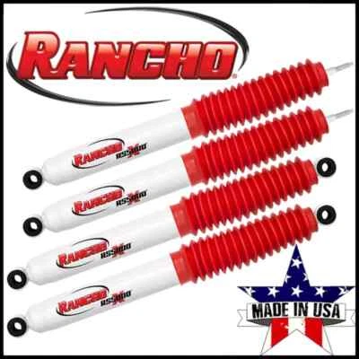 Rancho RS5000X Gas Shock Set 2001-10 Chevrolet Silverado 1500HD 2500HD 3500HD 0" - Image 1 of 4