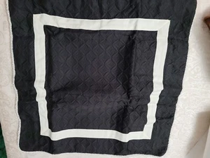 Bay Linens SONATA Dianne Morris 2 pcs Euro Pillow Shams 26" x 26" Black & White - Picture 1 of 14