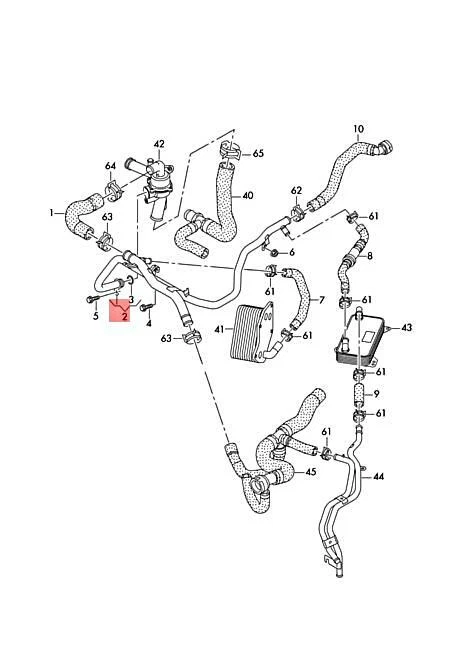 AUDI AUDI TTRS COUPE ROAD. ROADSTER COOLANT PIPE 07K121065AL 18-19 NO🇺🇸DUTIES - Image 1 of 1