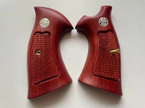 Nuevas empuñaduras empuñaduras para empuñaduras de revólver S&W, K/L SQUARE BUTT madera praduk a cuadros - Imagen 1 de 9