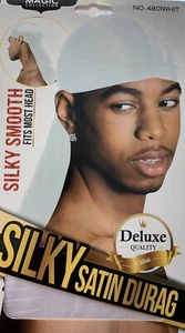 Durag Silky Satin Bandana kopftuch Deluxe Qualtty Weiß - Bild 1 von 2