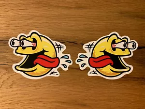 2x HoT RoD Aufkleber Racer Smiley Sticker Monster Oldschool V8 USA Retro V2 #795 - Picture 1 of 1