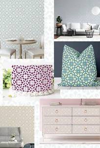 Floral Stencil Trellis Pattern Paint Wall Furniture CAKE Reusable Crafts TE441 - Picture 1 of 22