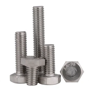 M3 M4 M5 M6 M8 M10 M12 Hexagon Head Bolts A4 Stainless Steel Hex Screws DIN933 - Picture 1 of 7