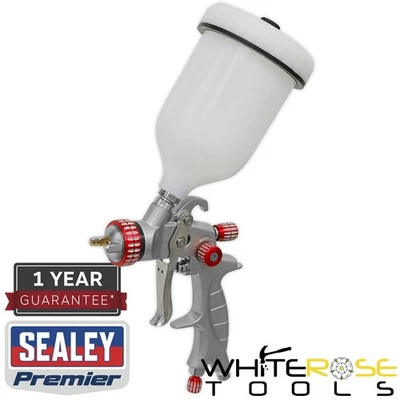 Sealey Spray Gun HVLP Gravity Feed 1.3mm Set-Up Premier - Image 1 of 4
