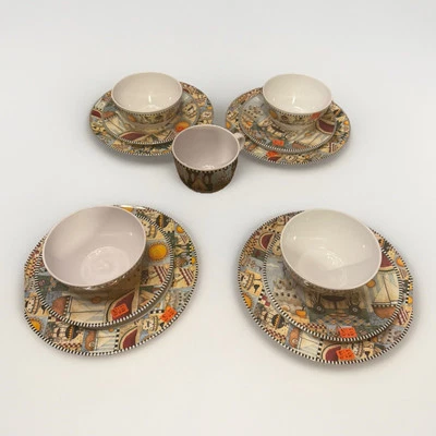 4 SAKURA EVOLUTION GOOD OL' SUMMERTIME 11" MELAMINE Place Setting New - Image 1 of 4