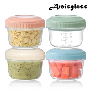 Amisglass Plastic Containers with Lids for Snack, Puree, Condiments, Saucy, Dip - Picture 1 of 5