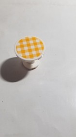Lego Minifigure Yellow Checkered Bistro Table Qty 1