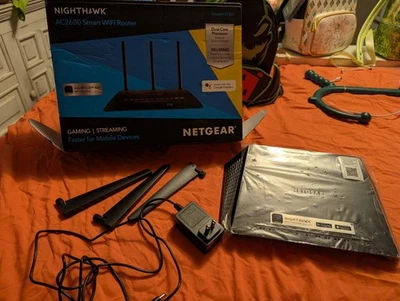 Netgear Nighthawk AC2600 Smart WIFI Router R7450 Gaming Streaming Dual Core - Image 1 of 3
