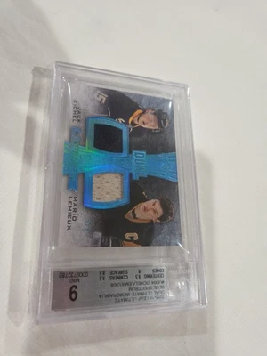 Leaf Ultimate Blue Spectrum Eichel Lemieux 2015-16 3/8 Beckett grado 9 Foto 1 de 3