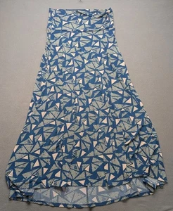 LuLaRoe Maxi Skirt Dress Size Medium Blue Stretch Fit Sz 10-12 - Picture 1 of 5