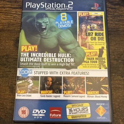 Demo Disc 63 Official UK PlayStation Magazine Hulk Ult. Dest. Tomb Raider Hitman - Image 1 of 2