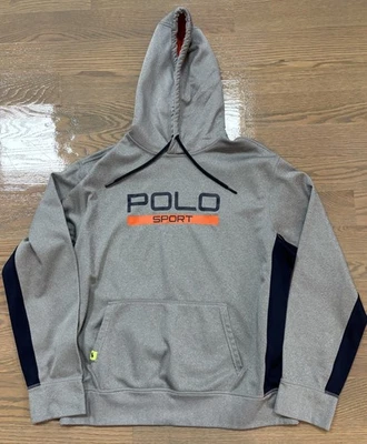 Ralph Lauren Polo Deportivo Sudadera con Capucha Polar Para Hombre Talla Grande Gris Usada Foto 1 de 4
