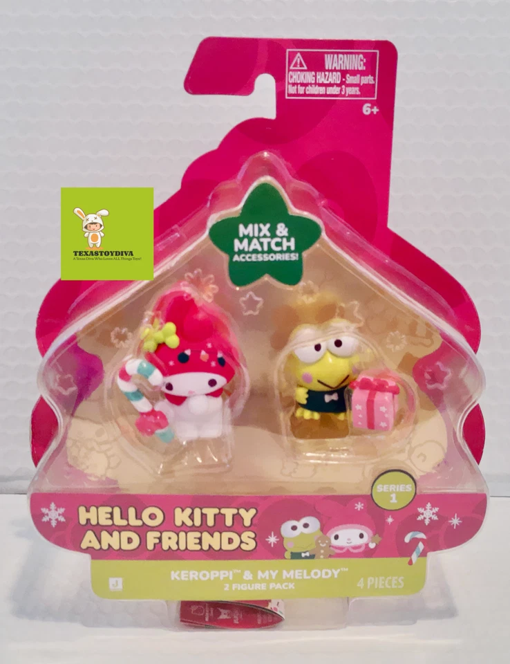 Paquete de 2 figuras de Navidad de Hello Kitty And Friends MI MELODÍA Y KEROPPI ***LEER*** Foto 1 de 1
