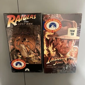 Paramount Indiana Jones and the Raiders of the Lost Ark/ The temple of Doom VHS! - Picture 1 of 7