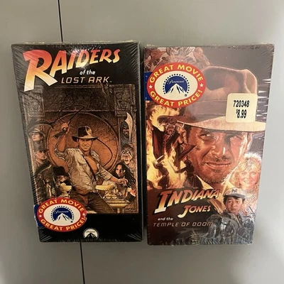 Paramount Indiana Jones and the Raiders of the Lost Ark/ The temple of Doom VHS! - Image 1 of 4