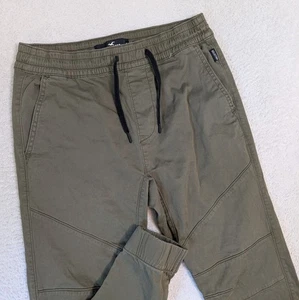 Pantalone Hollister Verde Skinny Jogger Elastico Eaist Cotone Elasticizzato Uomo Small - Foto 1 di 9