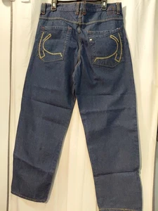 Karl Kani Gold Jeans Herren 38x34 Baggy Wide Leg bestickt Skater - Bild 1 von 8