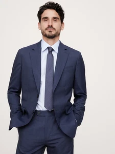 Banana Republic 38 S Signature Italian Rustico Suit Jacket Blue #853075 - Picture 1 of 11