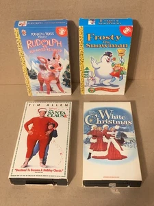 Christmas Classics-4  VHS Movies-Frosty,,Rudolph,The Santa Claus,White Christmas - Imagen 1 de 6