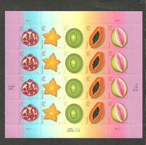 #4253-7 27c TROPICAL FRUIT ISSUE PANE OF 20 MNH - Picture 1 of 1