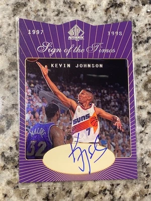1997-98 SP Authentic AUTO Sign of the Times #KJ - Kevin Johnson - Image 1 of 2