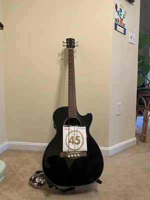Fender Acoustic/Electric Bass Guitar Model Cb 60sce BLK ,4 Strings, New, No Case - Image 1 of 4
