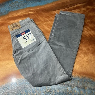 NWT Vintage Levi's 517 Corduroy Bootcut pants 30x32 Gray USA NOS Deadstock - Image 1 of 4