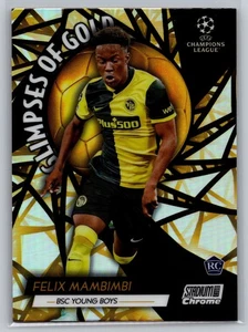 2021-22 Topps Stadium Club Chrome UCL - Glimpses Felix Mambimbi #GG-FM (RC) - Picture 1 of 2