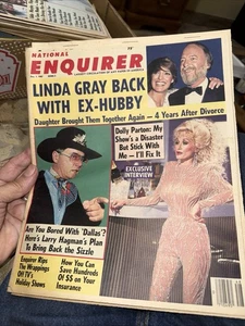 National Enquirer 1. Dezember 1987 Linda Gray Larry Hagman Dolly Parton Dallas TV - Bild 1 von 1