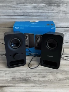 Logitech Z150 2.0 Stereo Lautsprecher Laptop Handys Computer ohne Stromkabel schwarz - Bild 1 von 3
