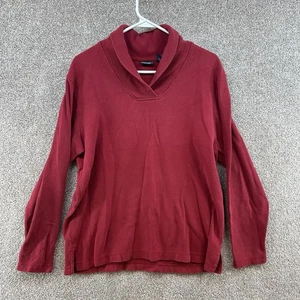 Cherokee Women's Sweater Size Large Red Long Sleeve Pullover - Picture 1 of 9