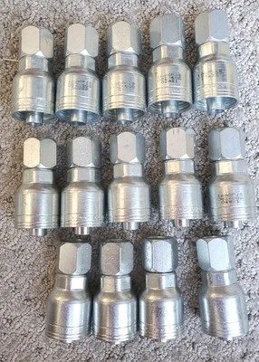 14 Eaton Aeroquip 1AA8FJ8 Fittings #8 JIC F Swivel, #8 Hose TTC Crimp FREE SHIP - Image 1 of 2