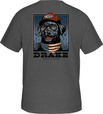 Drake Waterfowl Kids Youth T-Shirt - Americana Lab Short Sleeve Design - Image 1 of 3