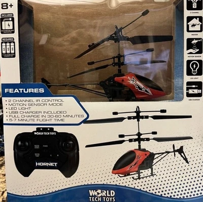 Hornet 2ch Mini Ir Red Helicoptor  Remote Controlled NEW IN BOX - Image 1 of 4