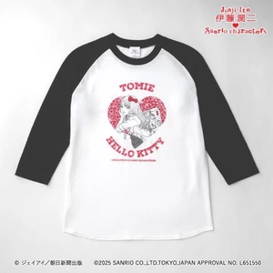 Junji Ito x Sanrio Raglan T-Shirt M Tomie Hello Kitty Vintage Y2K Style - Bild 1 von 3