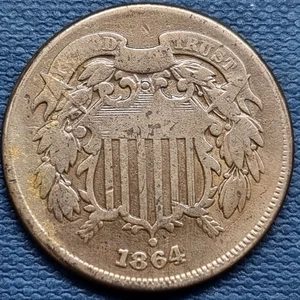 1864 Two Cent Piece 2c Better Grade Details #94027 - Picture 1 of 2