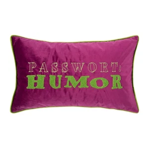 Kissenhülle Schriftzug Humor Green Hot Pink Pad Home Letters Deko 30 x 50 cm - Bild 1 von 3