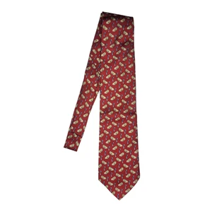 Dormeuil Paris Men’s 100% Silk Tie Novelty Cars Umbrellas Print Necktie - Picture 1 of 6
