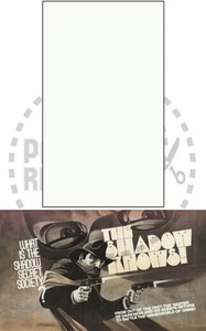 THE SHADOW KNOWS ART CARD - ONE-SIDED -  VINTAGE REPRINT - Picture 1 of 1