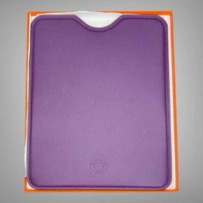 Hermes Swift Cuero Ipad Funda Recubrimiento Estuche Púrpura Nuevo Hecho en Francia Cartera Foto 1 de 4