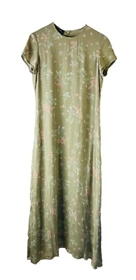 Vestido floral de seda vintage años 90 Lauren Ralph Lauren para mujer 8 Cottagecore Foto 1 de 4