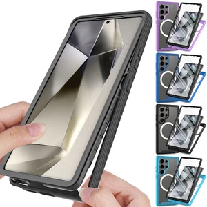 Shockproof Clear 2-in1Case W/ Screen Film For Samsung Galaxy S25 Ultra|+ S24 S23 - Picture 1 of 10