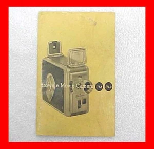  KODAK BROWNIE F/1.9 F/2.3 8MM MOVIE CAMERA OWNERS MANUAL 8 MM - Picture 1 of 1