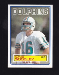 1983 Topps David Woodley #323 Miami Dolphins