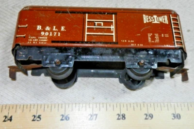 Marx 90171 Bessemer brown plug door boxcar - O Gauge 6 Inch 4 Wheel T&S - Image 1 of 4