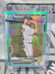 2021 Bowman Chrome Shalin Polanco Aqua Refractor 1st Prospect #/125 - Bild 1 von 3