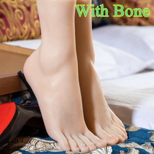 Platinum Silicone Joint Positioned One Left Or Right Foot Model Realistic 22.5cm - Picture 1 of 10