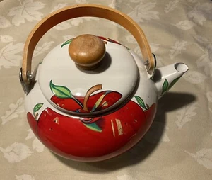 kreativer Wasserkocher Herdkessel Emaille 21,5 cm mit Bügel Top! - Bild 1 von 12