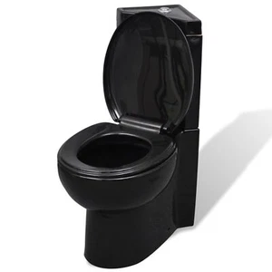 Festnight WC Ceramic Toilet Bathroom Corner Toilet with Soft Close Close G0N2 - Picture 1 of 6